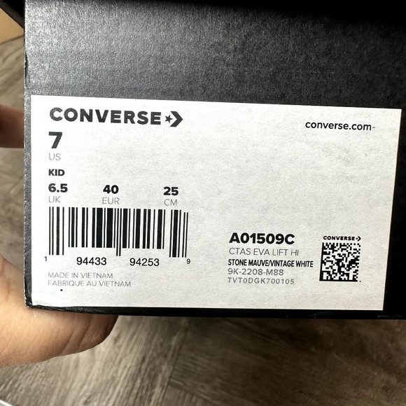 Converse CTAS Eva Lift Hi A01509C Stone Mauve Women - Picture 8 of 9